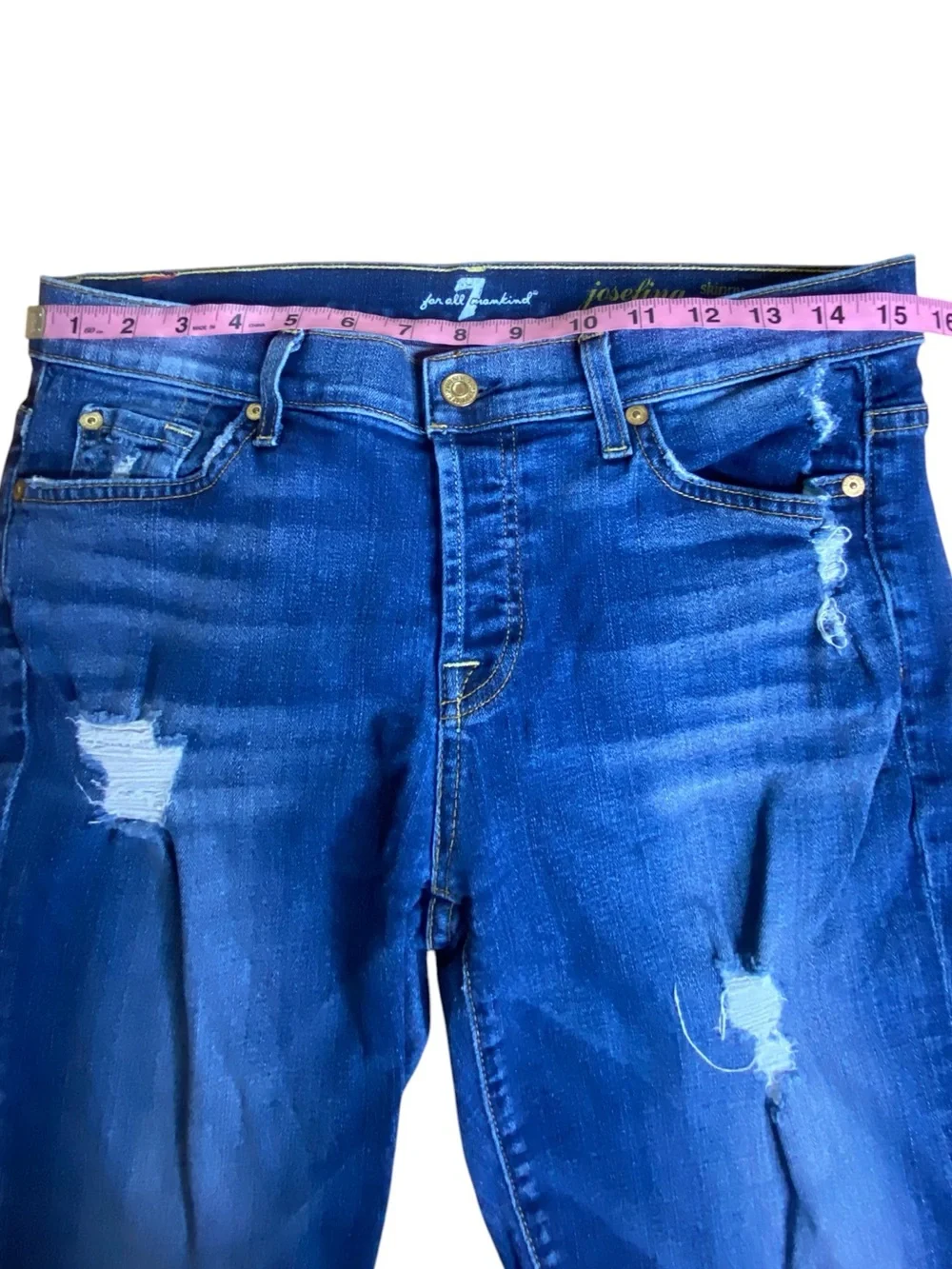 7 for all Mankind Josefina Skinny Boyfriend Cuffed Shorts Women’s Size 30